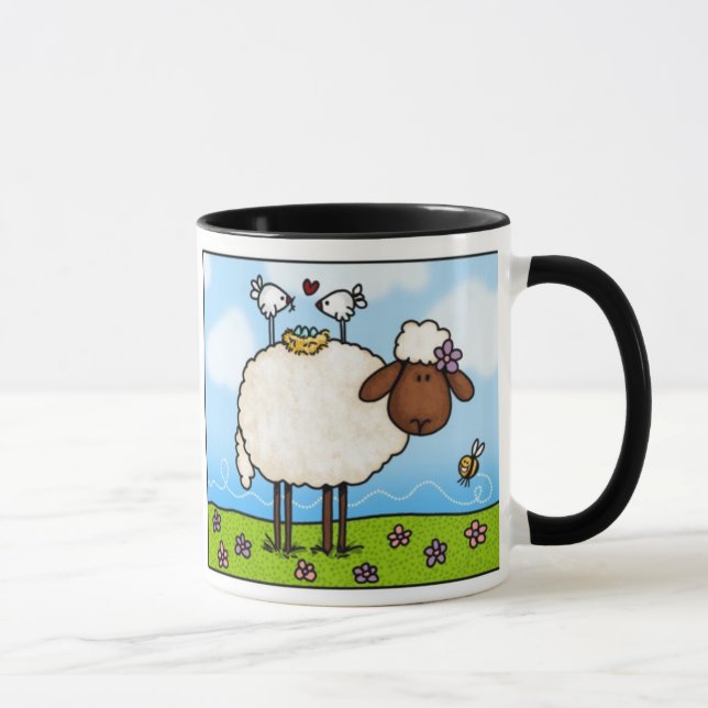 taza de las ovejas de la primavera (Derecha)