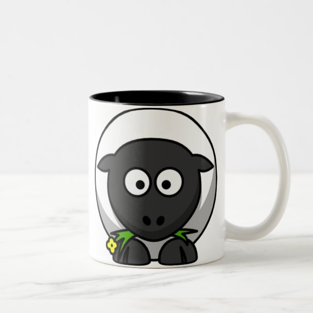 Taza de las ovejas del dibujo animado (Derecha)