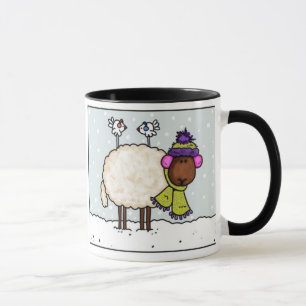 taza de las ovejas del invierno