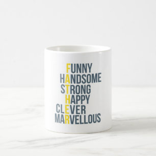 Taza de las siglas del día de padre
