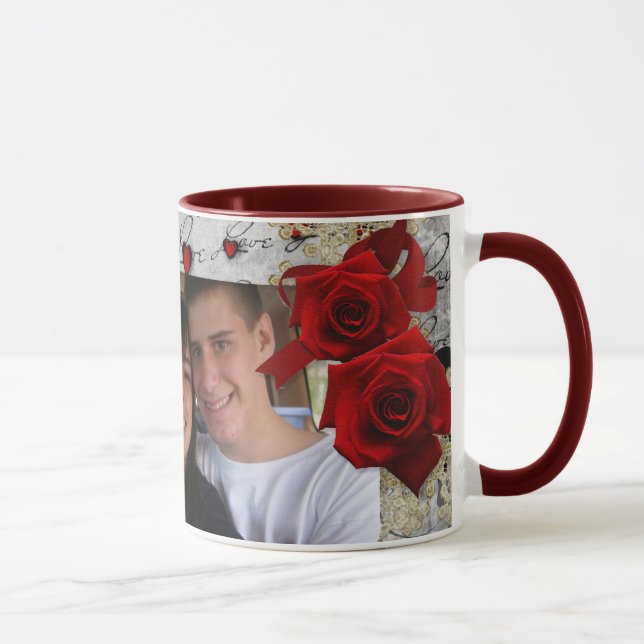 Taza de las tarjetas del día de San Valentín de la (Derecha)