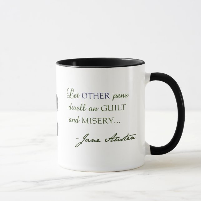 Taza de las variaciones de Austen de la cita de (Derecha)
