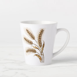 Taza de Latte con Espigas de Trigo – Taza de Café 