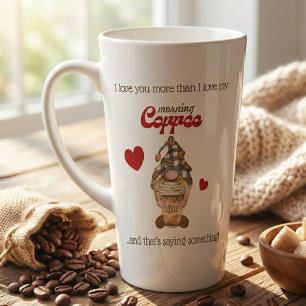Taza de Latte Divertida – Gnomo del Café para Novi