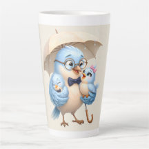 Taza de Latte Padre Pájaro para Amantes del Café