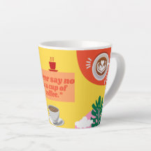TAZA DE LATTE PARA AMANTES DEL CAFÉ COLORIDO | REG