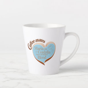 Taza de latte para compañeros de café