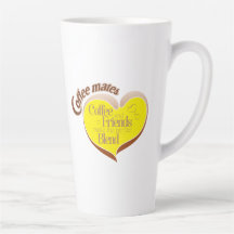 Taza de latte para compañeros de café