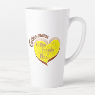 Taza de latte para compañeros de café
