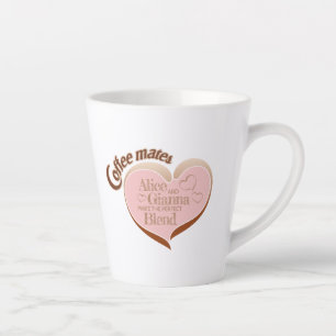 Taza de latte para compañeros de café
