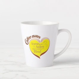 Taza de latte para compañeros de café