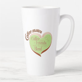 Taza de latte para compañeros de café