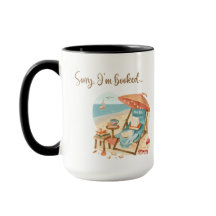 Taza de lectura linda "Lo siento, estoy reservada"