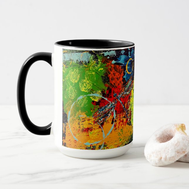 Taza de libélula (Con donut)