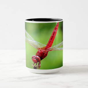 Taza de libélula roja