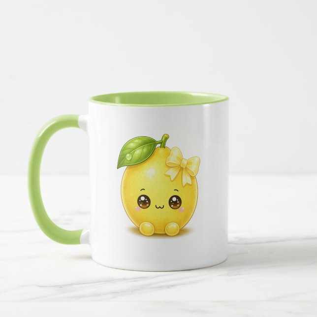 Taza de limón Kawaii adorable (Izquierda)