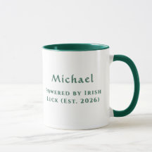 Taza de linterna celta de la suerte irlandesa pers