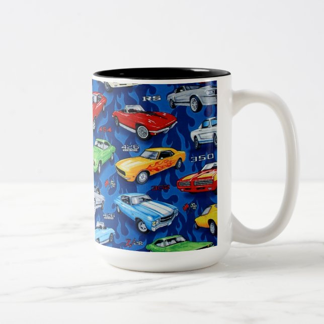 Taza de los amantes del coche de las obras (Derecha)