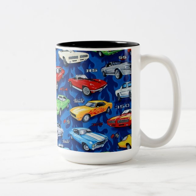 Taza de los amantes del coche de las obras (Derecha)