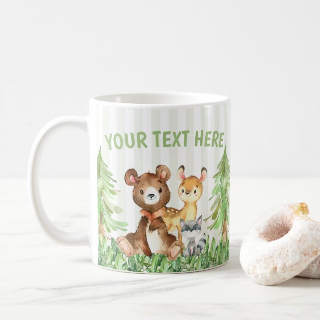 Taza de los amigos del bosque de los animales del (Con donut)