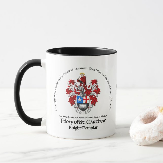 Taza de los Caballeros Templarios de la Priory de  (Con donut)