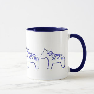 Taza de los caballos de Dala del resplandor solar