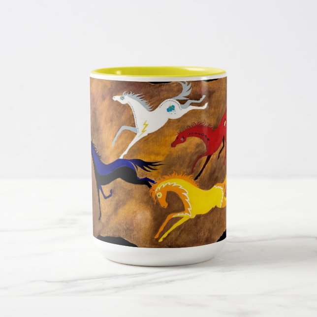 Taza de los caballos de la medicina (Centro)