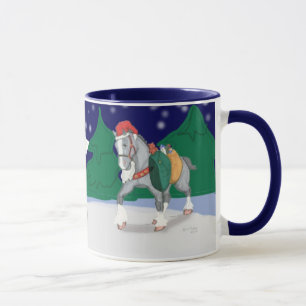 Taza de los caballos de proyecto del día de fiest