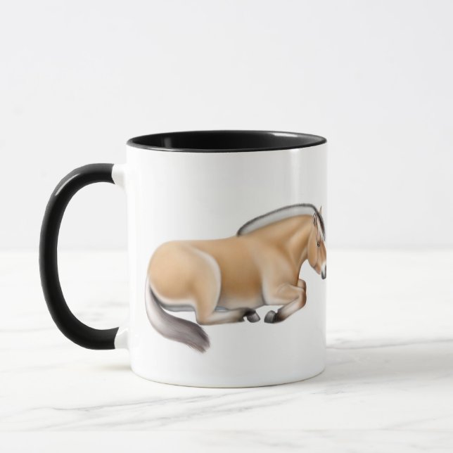 Taza de los caballos del fiordo en descanso (Izquierda)