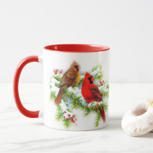 Taza de los cardenales del navidad