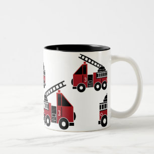 Taza de los coches de bomberos