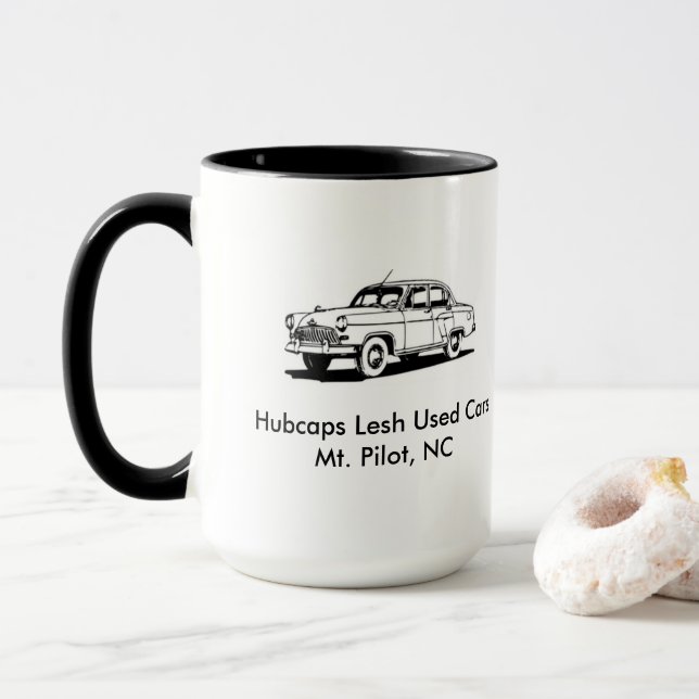 Taza de los coches usados de Lesh de los Hubcaps (Con donut)