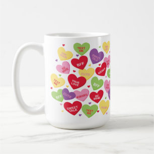 Taza de los corazones de la conversación del el