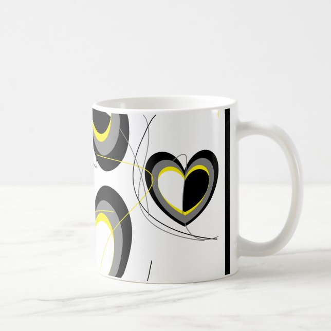 Taza de los corazones de Yellow&Black (Derecha)