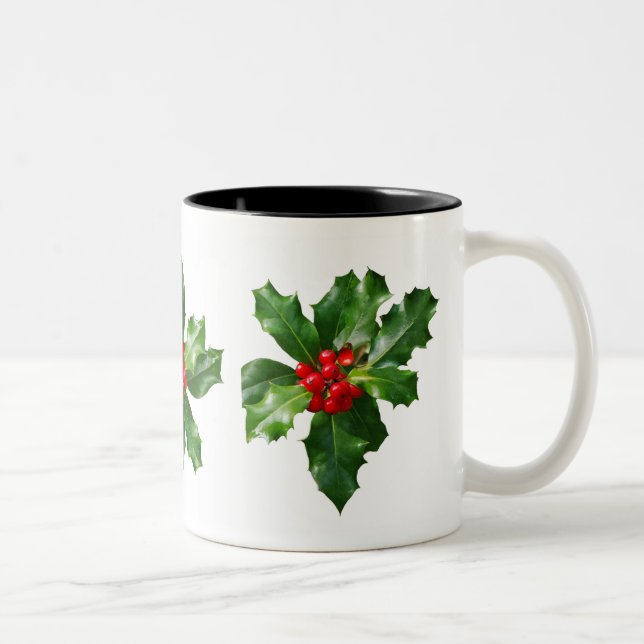 Taza de los días de fiesta del navidad del acebo (Derecha)