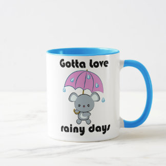 Taza de los días lluviosos del ratón y del