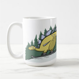 Taza de los dinosaurios del esquí