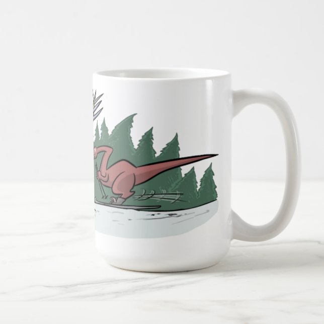 Taza de los dinosaurios del esquí (Derecha)