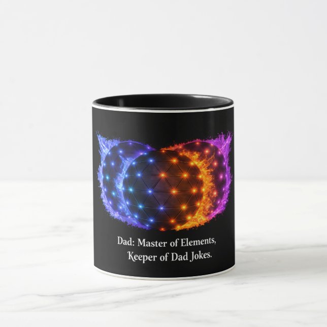 Taza de los Elementos del Papá Divertido – Maestro (Centro)
