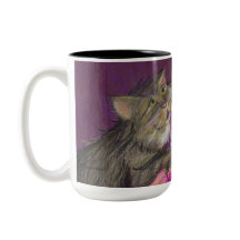 Taza de los gatos de la torta