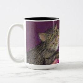 Taza de los gatos de la torta