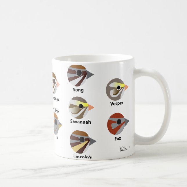 Taza de los gorriones de BirdFace (con las (Derecha)