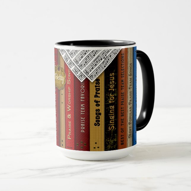 Taza de los libros de música del equipo de la (Anverso derecho)