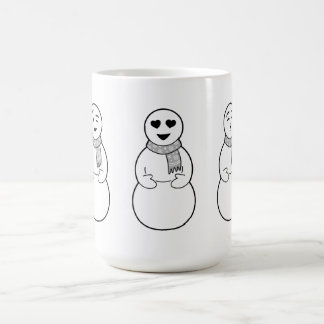 Taza de los muñecos de nieve de la emoji