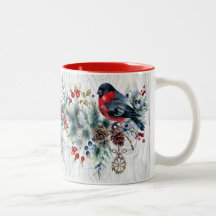 Taza de los pájaros del invierno