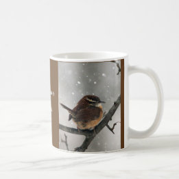 Taza de los pájaros del invierno: Wren de