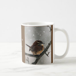 Taza de los pájaros del invierno: Wren de