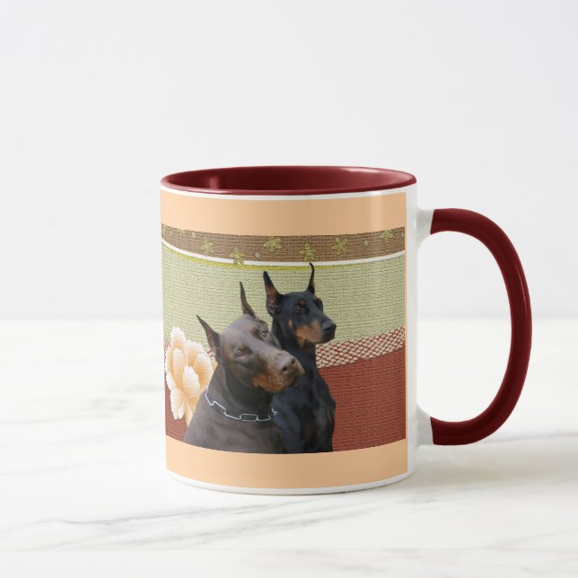 Taza de los pares del Doberman (Derecha)
