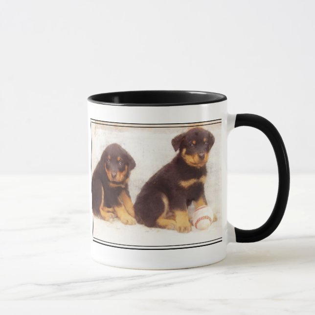 Taza de los perritos de Rottweiler (Derecha)
