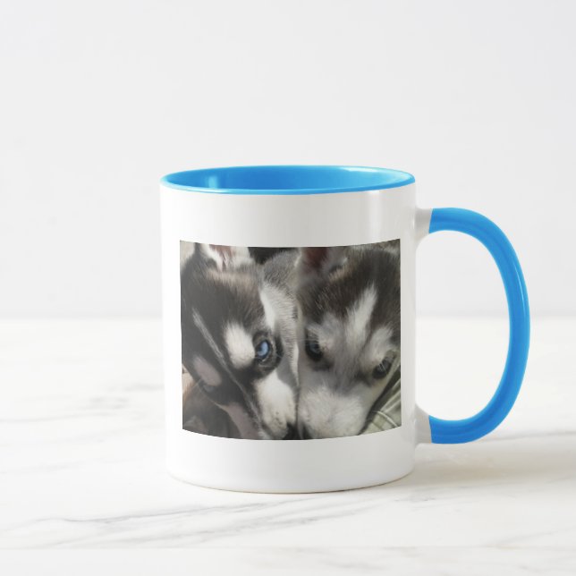 Taza de los perritos del husky siberiano (Derecha)